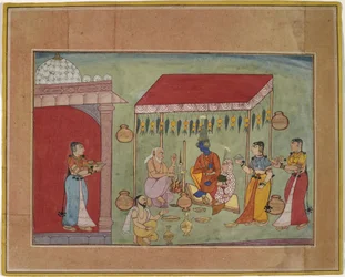 El matrimonio de Krishna y Rukmini